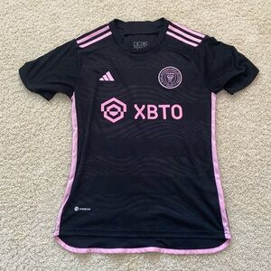 Adidas Men’s Messi 2021 Inter Miami Jersey (Medium, Black with Pink)